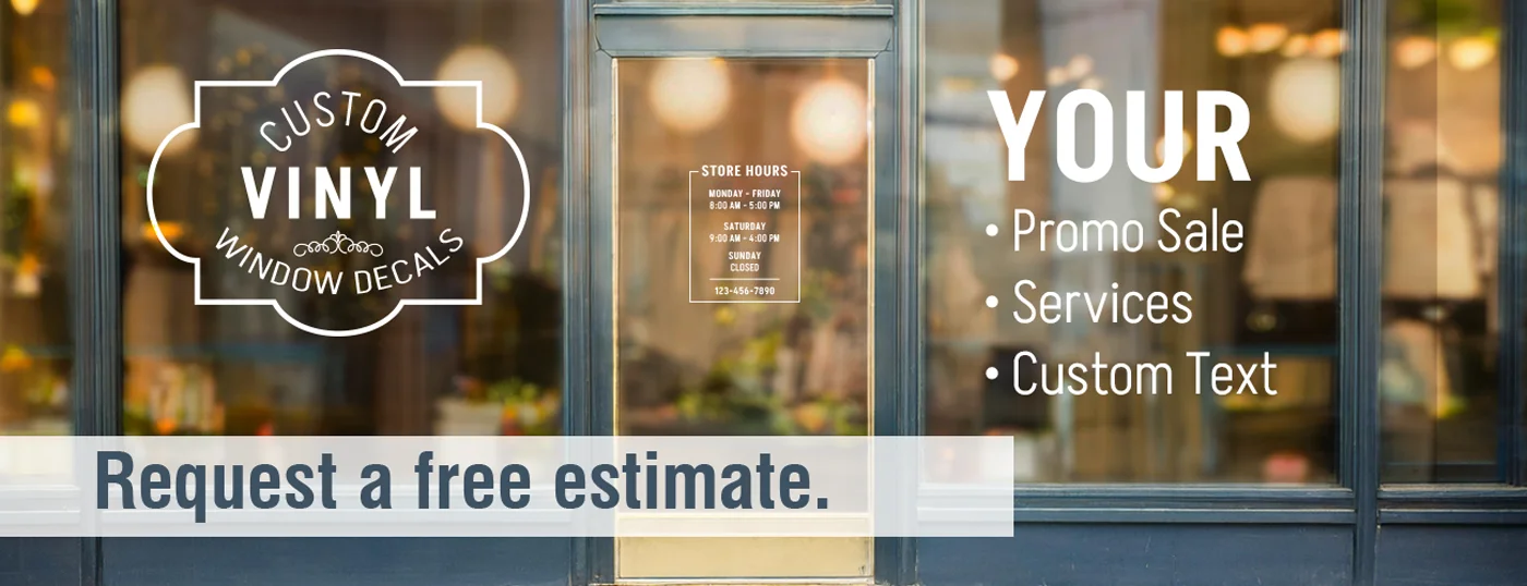 Custom vinyl window decals 